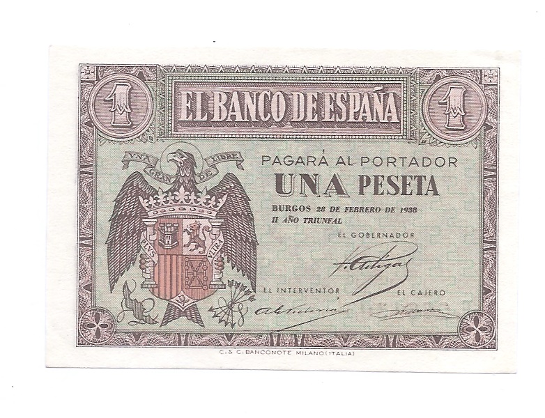  ESTADO ESPAÑOL AÑO 1938 DE 1 PTS